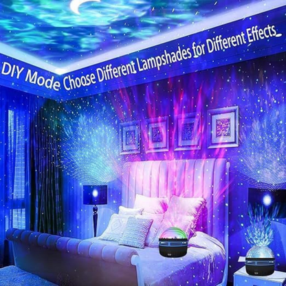 Night Light projector, Galaxy Light Projector with 10 Light Effects, 2 in 1 Northern Lights and Ocean Wave Projector,