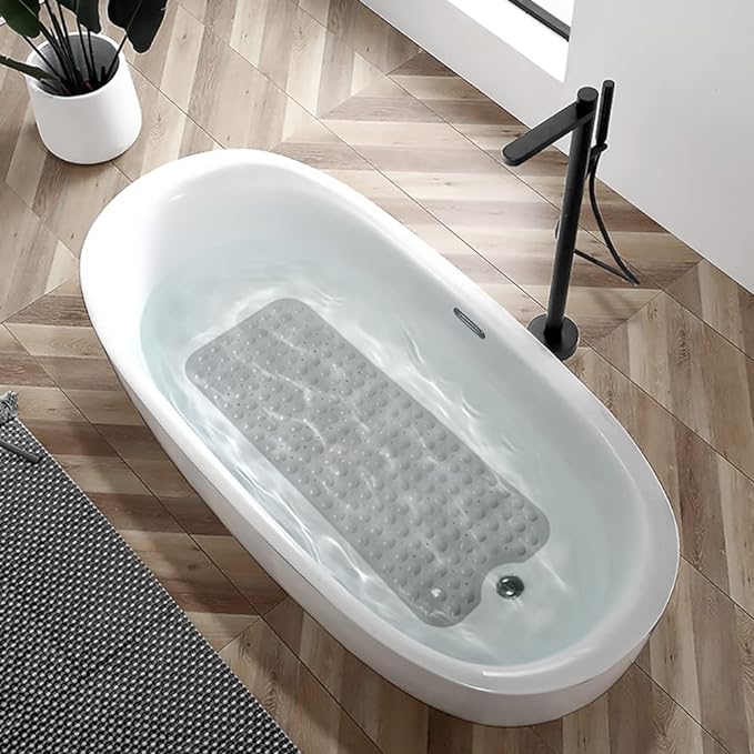 skid bath mat with suction