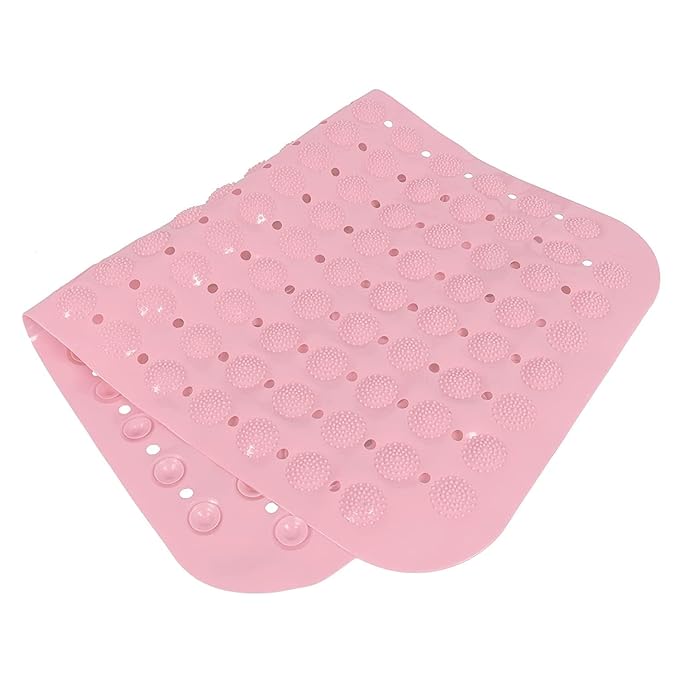 Anti-Skid Bath Mat with Suction Cups & Drain Holes