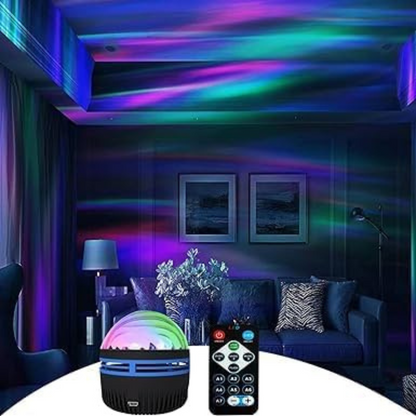 Night Light projector, Galaxy Light Projector with 10 Light Effects, 2 in 1 Northern Lights and Ocean Wave Projector,