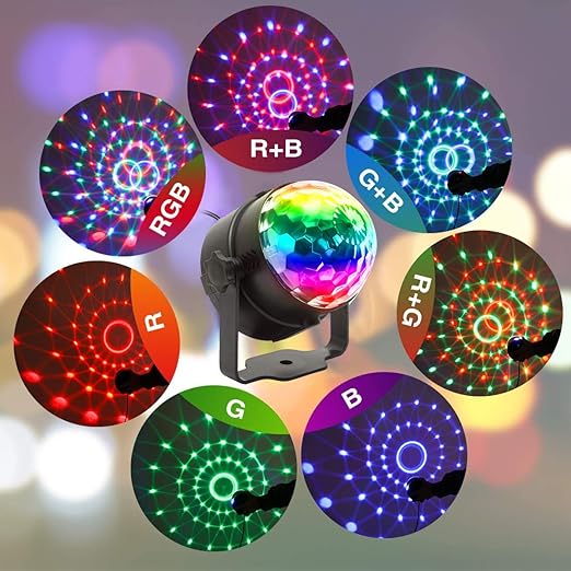 party Lights-Disco Ball Sound Activated Disco Dance Lights W/ Remote,Magic Led Dj Lights