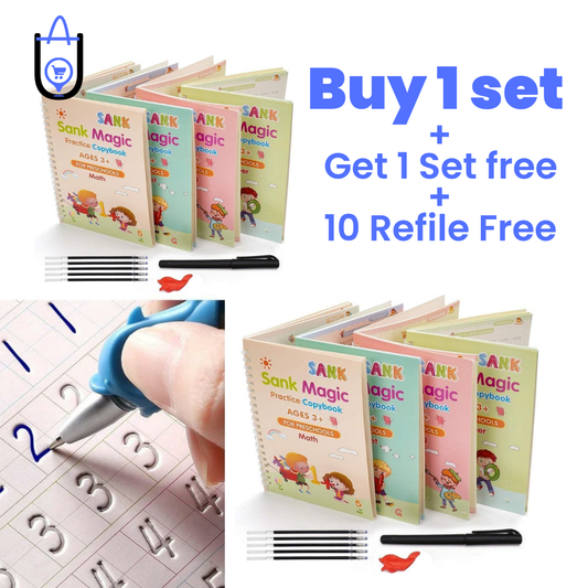 Magic Practice Copybook Set Buy 1 Set + Get 1 set Free +10 Refile Free Sank